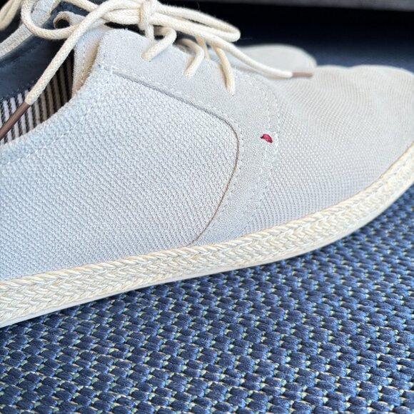 Stacy Adams Canvas Espadrille Derby Shoe Beige Lace Up Men's 11 - Pre-owned - Picture 6 of 11